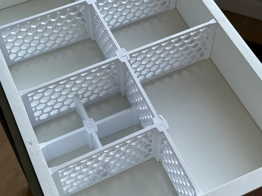 Organizador de Gaveta Modular para talheres e peças pequenas em impressão 3D para Bambu Lab A1 Mini