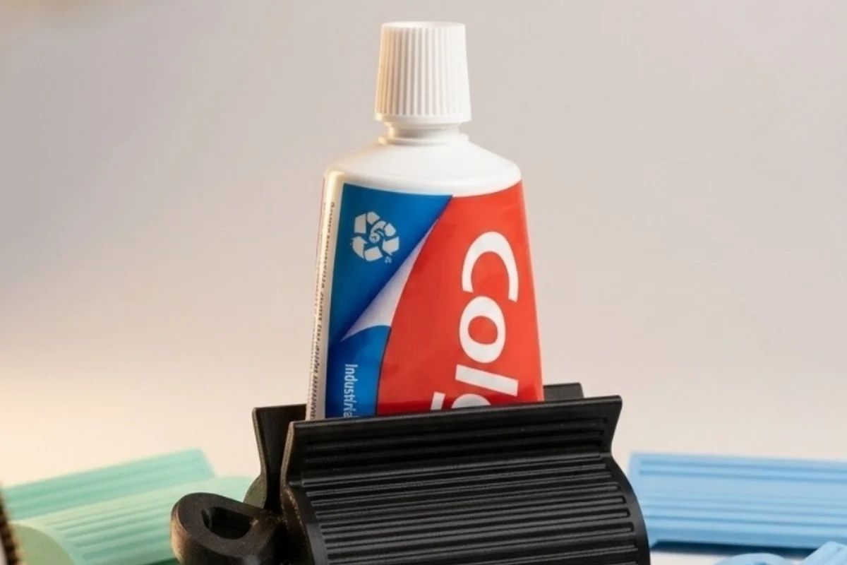 Porta Creme Dental de Bancada impresso em 3D para Bambu Lab A1 Mini