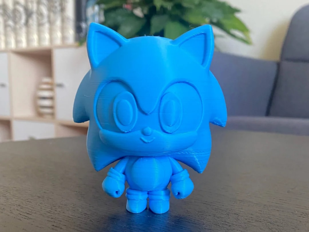 Mascote Veloz Chibi impresso em 3D para Bambu Lab A1 Mini